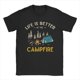 thumbnail image 3 of La vida es mejor en el fogata, divertida camiseta de Camping para hombres y mujeres, tienda de campaña, hoguera, camiseta de senderismo al aire libre, regalo para campistas, 3 of 5