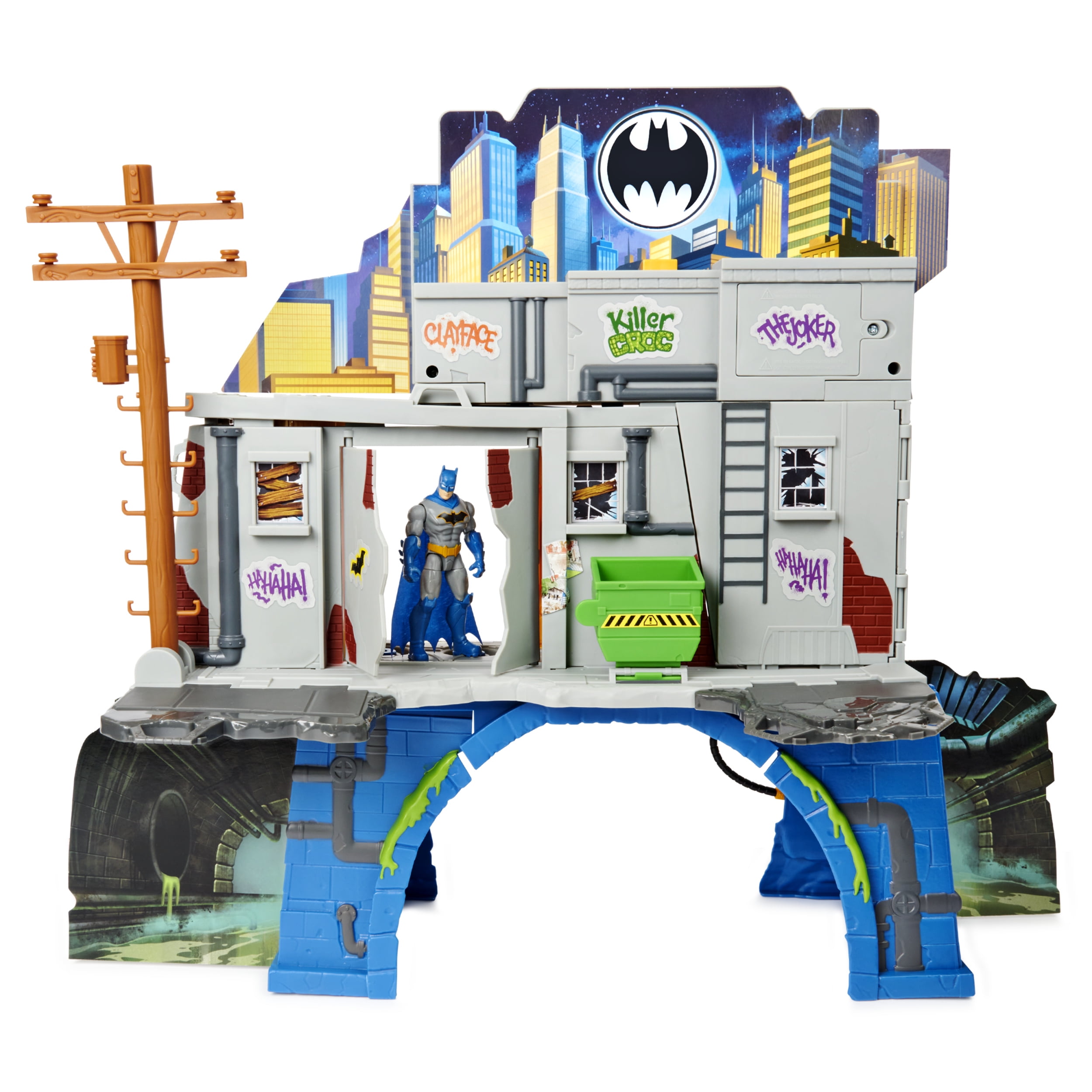 DC Comics Batman 3 in 1 Batcave Playset & 4" Action Figure for sale online 