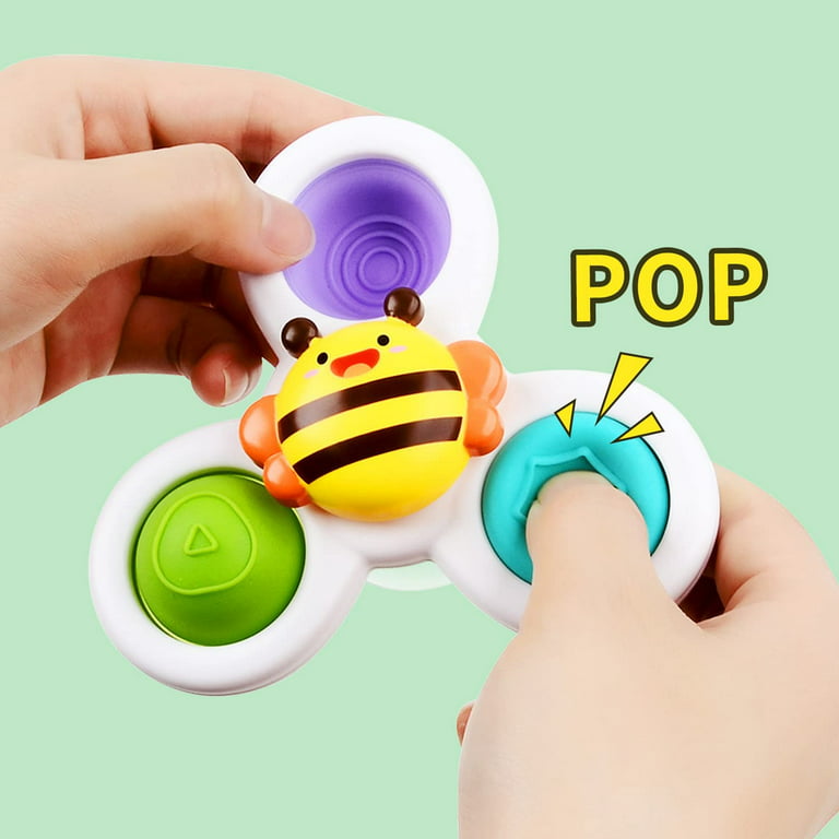 3PCS Suction Cup Spinner Toys for 1 2 Year Old Boys Spinning Toys 12-18  Months Sensory Toys for Toddlers 1-3 First Birthday Baby Gifts for Girls