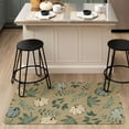 thumbnail image 4 of Fall Kitchen Rugs Set of 2,Pumpkin and Maple Leaf Autumn Thanksgiving Farmhouse Floor Mats and Rugs Non Skid Washable for Kitchen Home Decor (Blue 17"x47"+17"x30"), 4 of 5