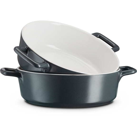 Kook Ceramic Casserole Dish, 40 oz, Set of 2