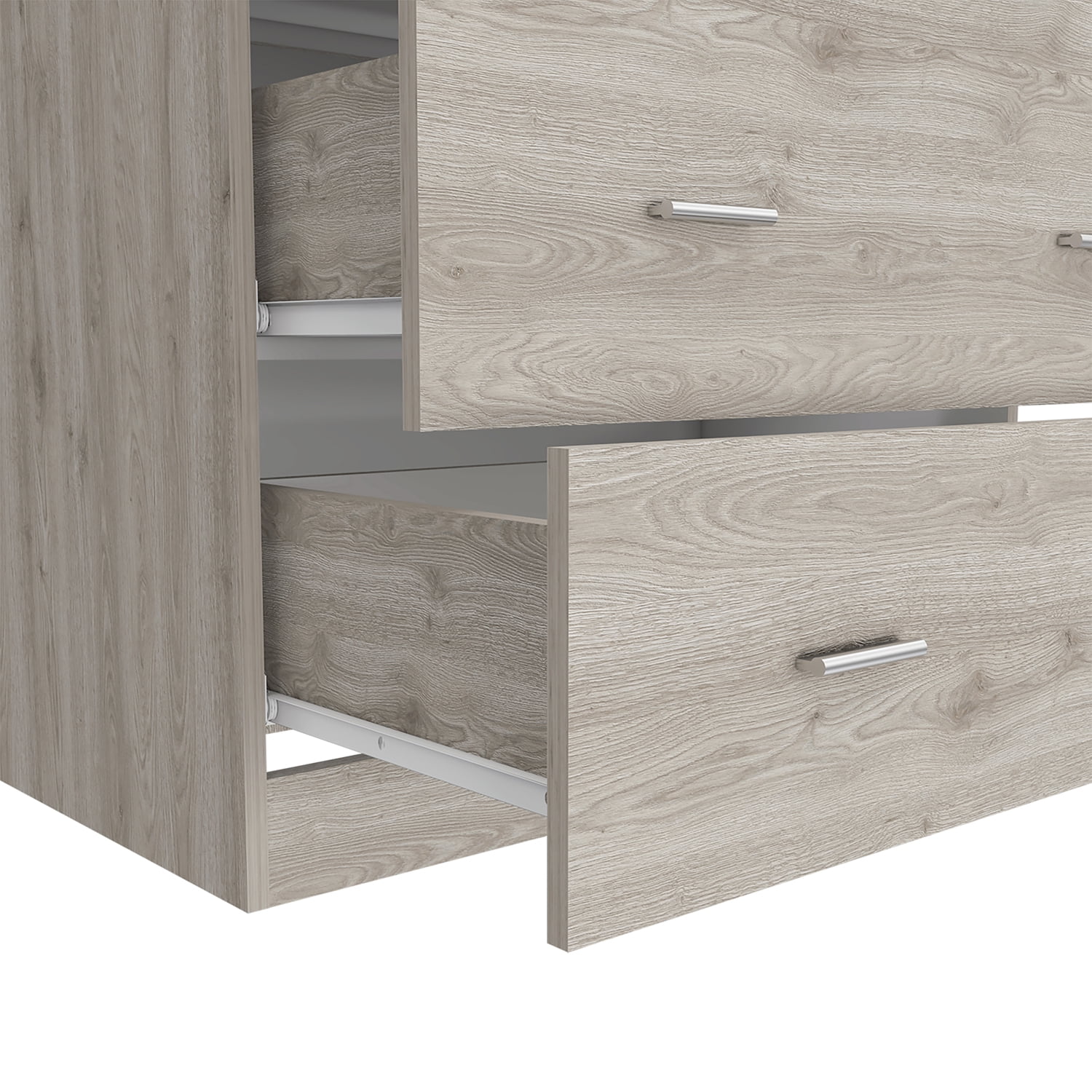 Kadyn Three Drawer Dresser, Nightstand with Handles, Chest of Drawers for Bedroom, Light Gray Kadyn Three Drawer Dresser, Nightstand with Handles, Chest of Drawers for Bedroom, Light Gray