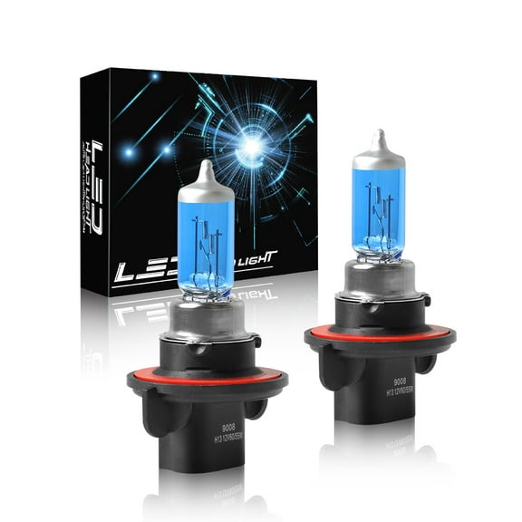 IHNZCB  9008/H13 Light Bulb Headlamp Low Beam & High Beam Combo Kit Replacement 4200K  White 2x