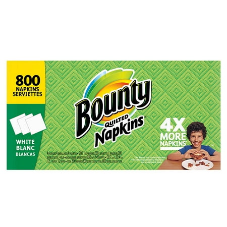 Procter & Gamble, Bounty Quilted White Napkins, 4 packages
