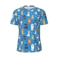 thumbnail image 5 of Wukai Cute Dogs Print Men's Short-Sleeved Mesh T-Shirt,Quick-Dry Short Sleeve Workout T-Shirt-5X-Large, 5 of 8