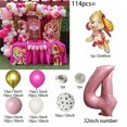 thumbnail image 3 of 1 juego de decoraciones de cumpleaños de Paw Patrol con dibujos de perros Chase Marshall Skye, juego de globos de papel de aluminio, suministros para fiestas infantiles, juguetes de regalo, 3 of 5