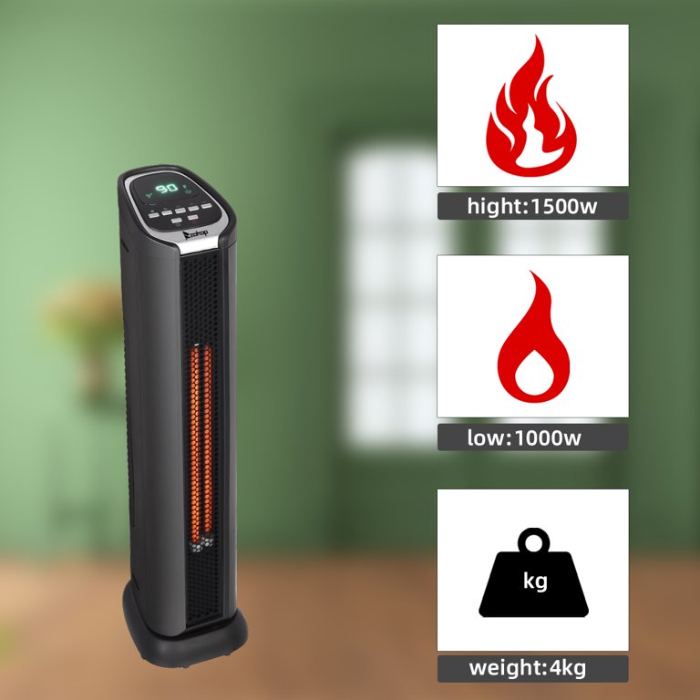 Kshioe Tower Electric Space Heater Portable Infrared Heaters - Walmart.com