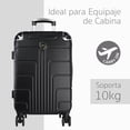 thumbnail image 3 of Maleta de Mano JONY Carry On Rigida Resistente Ruedas Giratorias 360 Mango Expandible ABS Candado de Seguridad Negro, 3 of 6