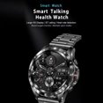 thumbnail image 4 of Tignapoo MAX7 Smart Fitness Watch with 1.32" Touchscreen, IP68 Waterproof, Bluetooth Calling, Health Monitoring, Multi-Sport Modes, and Customizable Watch Faces for Android/iOS - Black Leather Strap, 4 of 6