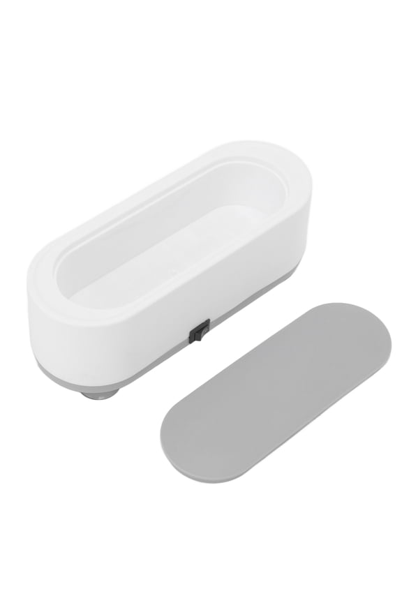 Watch Cleaning Machine ABS Mini Portable Electric Jewelry Cleaner for Home Office, White (7.48 in / 19 cm)