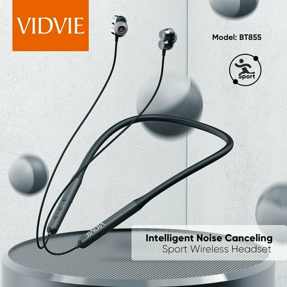 VIDVIE Bluetooth Headphones, Deep Bass Wireless Running Headphones 7 Hrs Playtime, Bluetooth Earbuds in-Ear w/Earhooks,  Waterproof Sports Earphones with Microphone for Calls