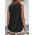 thumbnail image 5 of Gdvsclr Womens Tank Tops Sleeveless Eyelet Embroidery Scoop Neck Loose Fit Casual Summer Flowy Black L, 5 of 6