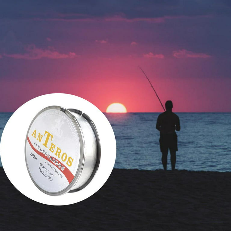 164yds Fluorocarbon Carbon Fibre Fishing Line Underwater Faster Sinking  Leader Line Low Stretch for saltwater and freshwater Bass 0.25 29lb