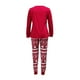 thumbnail image 4 of Vestido Rojo Para Padres E Hijos Conjunto de pijama familiar de 2 piezas Conjunto de ropa de dormir de estilo navideño con estampado de árbol informal Ygjytge Mamá Roja L para Mujer, 4 of 9