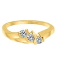 thumbnail image 2 of Aonejewelry 0.20 Ct. Ttw Channel Set Diamond Handcrafted Designer Ring In 10K Yellow Gold, 2 of 4