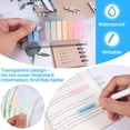 thumbnail image 3 of Adhesive Bookmark with Ruler, 1200 Pieces Sticky Notes 6 Sets Color Self-adhesive Sheets with 1 Sets Clear Index Tabs PET Multicolor for Bookmarks, Study, Office, 3 of 5