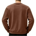thumbnail image 4 of Stamzod Men's Crewneck Sweatshirt Love Heart Print Long Sleeve Shirt Workout Casual Pullover Sweatshirts for Men Coffee B L, 4 of 4
