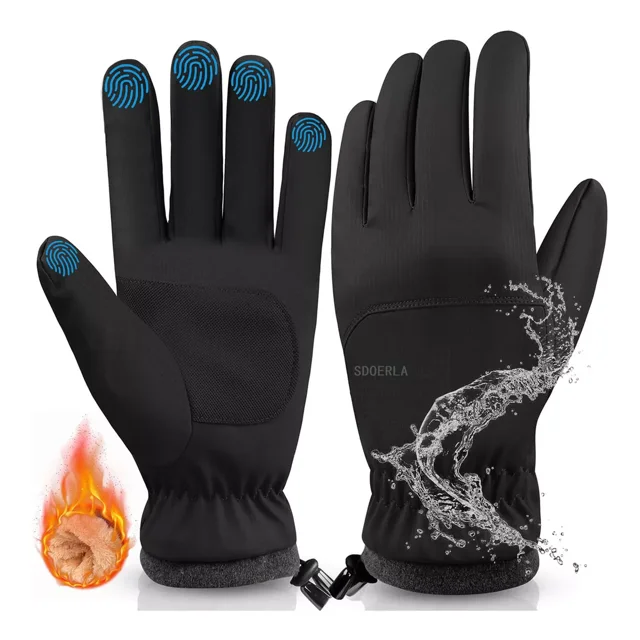 Guantes De Moto Cuero Térmicos Impermeables Touch Sports