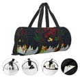 thumbnail image 5 of Gaeub Merry Christmas Elk Lightweight Travel Cylinder Bag Gym Tote Bag Sports Training Duffle Bag with Pockets and Straps, 5 of 8