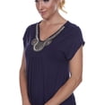thumbnail image 4 of White Mark Women's Embellished Top, 4 of 4