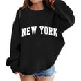 thumbnail image 1 of MIASHUI Girls Sweatshirt Tops Letter Prints Crewneck Pullover,Black,6-7 Years, 1 of 5