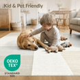 thumbnail image 4 of ODIKA 8'x10' Washable Area Rug Durable, Non-Slip Ivory Cream Solid Contemporary Minimalist Subtle Gradient Cashmere for Living Room, Under Sectional, Family, 4 of 7