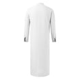 thumbnail image 5 of XDZJLR Mens Shirts Middle Arabic Style Long Button Muslim Robe Long Sleeve Robe Side Slit Robe Button Pocket Robe Shirts for Men, 5 of 5