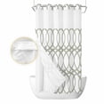 thumbnail image 2 of Green Grey Geometric No Hook Shower Curtain Waterproof,Bathroom Curtains with Snap in Liners and See Through Top Window,Abstract Modern Twisted Lines Art Hotel Style Bathtub Curtains Shower 54"Wx78"L, 2 of 8