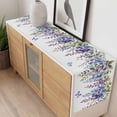 thumbnail image 4 of Purple Spring Floral Table Runner - 70 Inch Long, Kitchen Dining Table Runner Dresser Scarves, Weeping Watercolor Botanical Butterfly Farmhouse Decor for Coffee Tables Wedding Party Banquet, 4 of 8