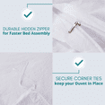 thumbnail image 4 of Alazuria Duvet Cover Set Soft Wrinkled Microfiber with zipper and 4 corner ties Snow White color King size ( 104" x 90" ), 4 of 4