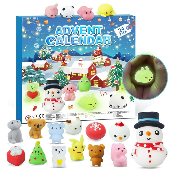 Calendario de Adviento ISTOOLL 2024 Luminous Mochi con 24 Squishies