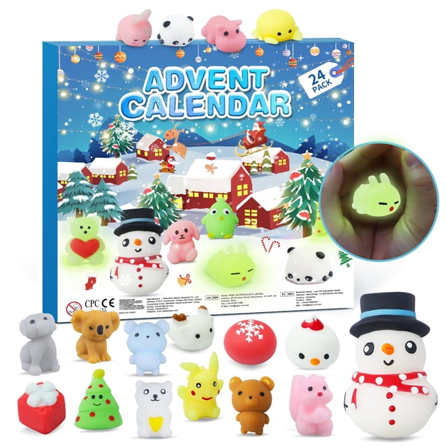 Calendario de Adviento ISTOOLL 2024 Luminous Mochi con 24 Squishies