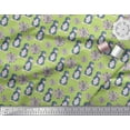 thumbnail image 3 of Soimoi Green Georgette Viscose Fabric Cute Animals Kids Decor Fabric Printed Yard 42 Inch Wide, 3 of 3