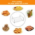 thumbnail image 3 of MesaSe Grille de Rôtissage Antiadhésive - Résistante à la Chaleur - Antidérapante - Support de Grillade en Acier Inoxydable Poli - Accessoires pour Friteuse Support de Rôtissage pour Cuiseur Vapeur - Fourniture Extérieure, 3 of 7