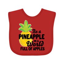 Inktastic Be a Pineapple in a World Full of Apples Boys or Girls Baby Bib