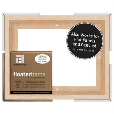 Ampersand Art Floaterframes Bold Edge (3/8" Face) 1-7/8" Frame Profile for 7/8" Deep Artwork 8" x 10" Maple