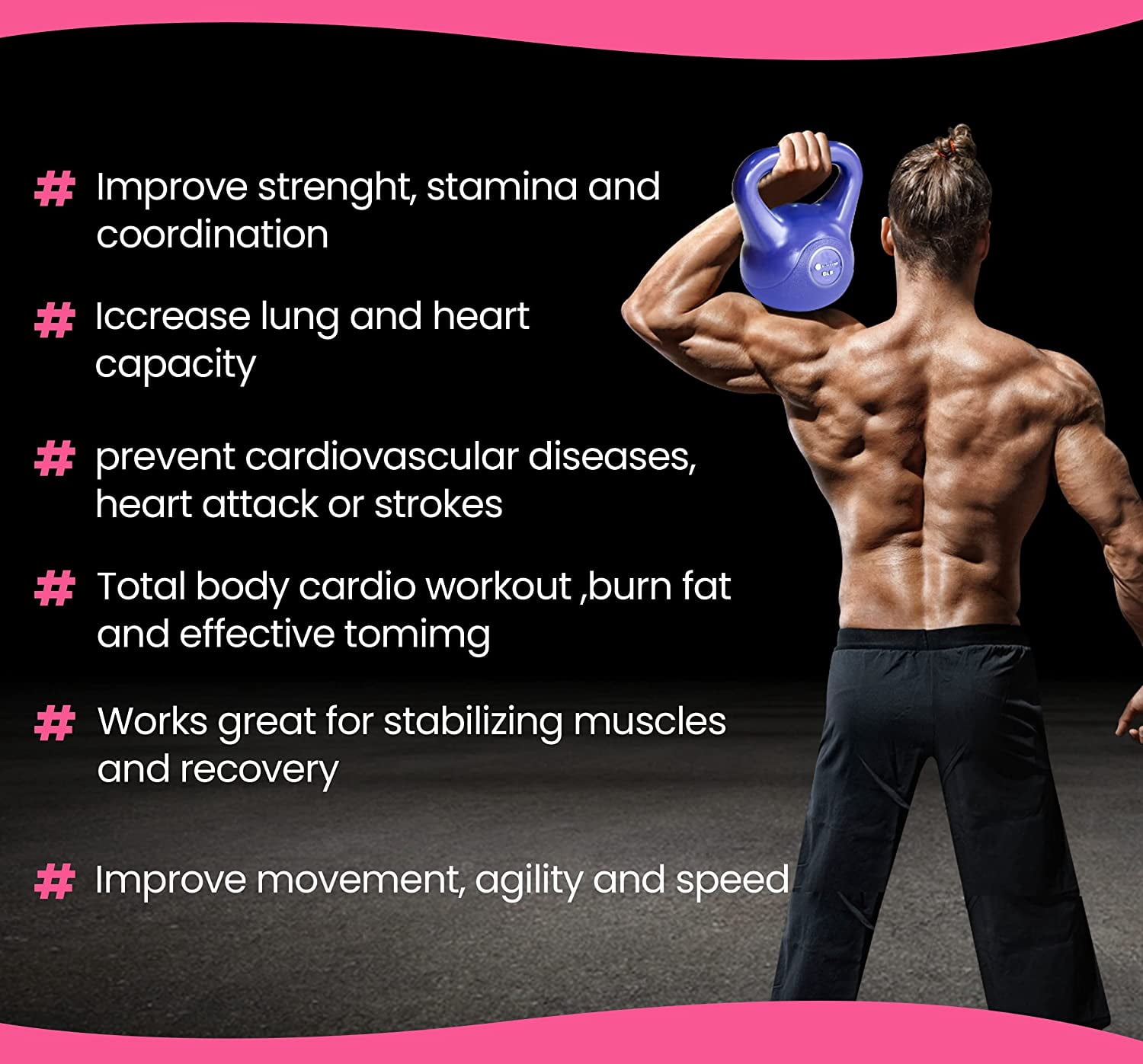 Gymenist, 8lb Kettlebell, Single