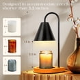 thumbnail image 5 of Candle Warmer Lamp - Dimmable Candle Lamp Electric with 2 Bulbs, Scented Wax Melter Warming Lamps No Smoke, Compatible with Various Candle Jars, Home Decor Gifts, Walnut Vintage Bedside Lamp, 5 of 7