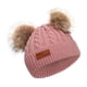 thumbnail image 5 of Gorro de punto para bebé, gorro de lana de invierno para bebé, gorro de ganchillo para niño pequeño rosado, 5 of 5