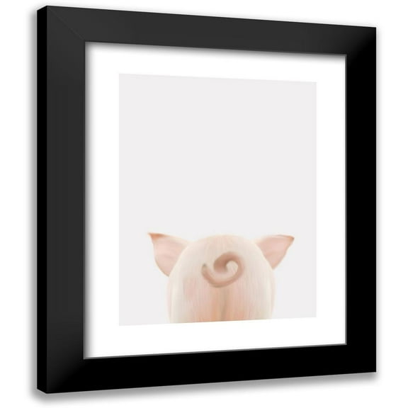 Straatsma, Leah 12x14 Black Modern Framed Museum Art Print Titled - Piglet Butt