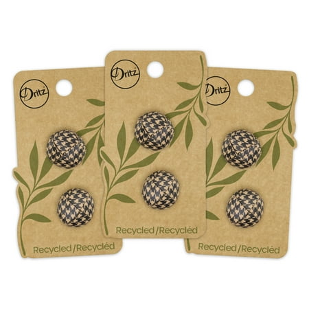 UPC: 0072879308549 | Dritz Recycled Leather Round Shank Button 18mm 3 Pack (6 Count)