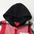 thumbnail image 4 of NAFUU Toddler Baby Boys Clothes Long Sleeve Tops Plaid Button Down Hooded Shirts Pants Fall Winter Outfits Casual Gentleman Outfits Leisure Sport Wear 12-18 Months, 4 of 7