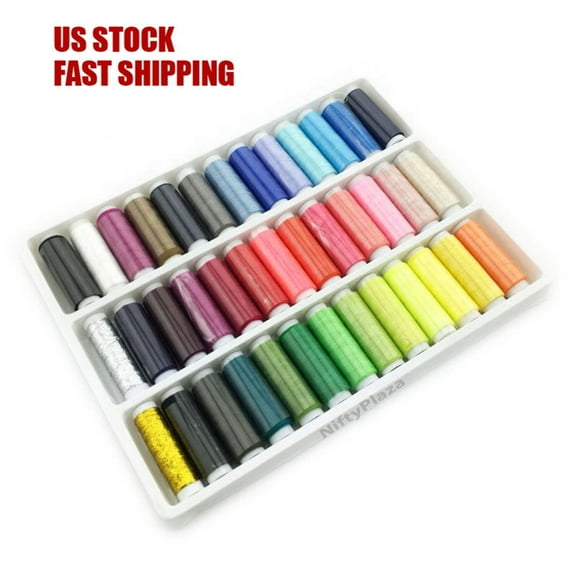 39 pcs Polyester Sewing Thread Assorted Color Spool Set Yarn Sewing Thread Machine Hand
