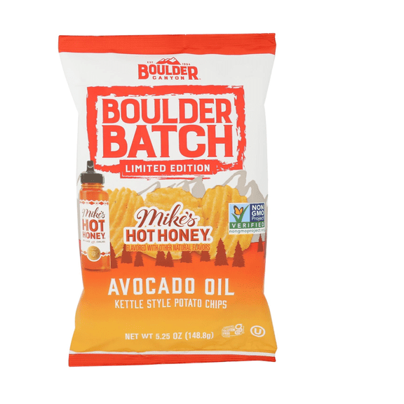 Boulder Batch Mike's Hot Honey Avocado Oil Kettle Style Potato Chips, 5.25 oz