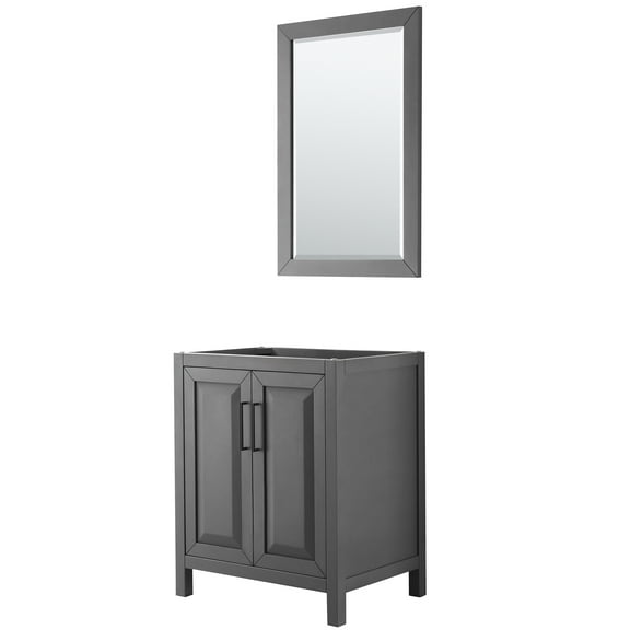 Wyndham Collection WCV252530SGBCXSXXM24 Daria 29" Single Free Standing Vanity Cabinet -