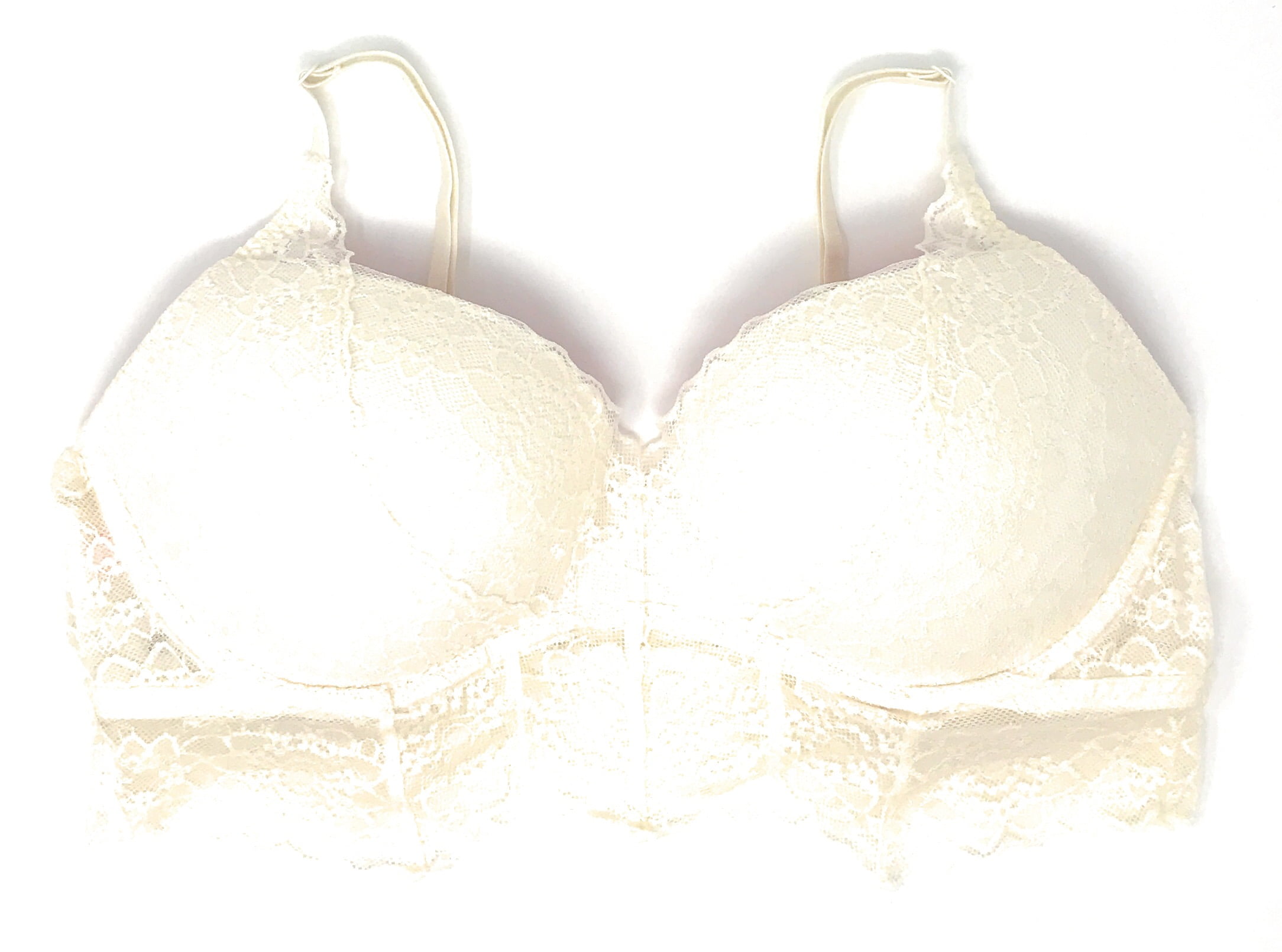 white lace push up bralette