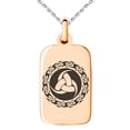 thumbnail image 1 of Stainless Steel Triskelion Triple Horn of Odin Viking Engraved Small Rectangle Dog Tag Charm Pendant Necklace, 1 of 1