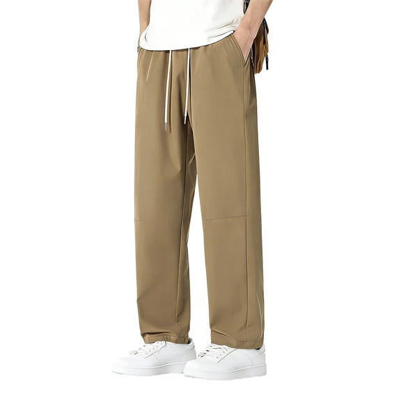 Luvrsol Sweatpants for Men Big & Tall Casual Drawstring Solid Pockets Elastic Waist Straight Leg Pants M-4XL