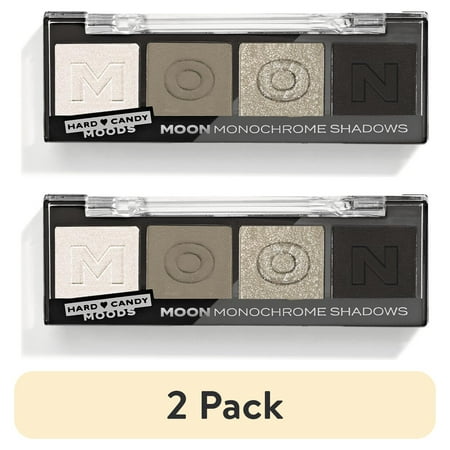 (2 pack) Hard Candy Moods Shadow Palette 4 Bold & Buildable Monochromatic Shades MOON .10oz