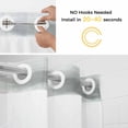 thumbnail image 3 of No Hook Shower Curtain with Snap in Liner, Pink Grey Mottled Texture Seamless Waterproof Fabric Bathroom Curtain Mesh Top Window, Gradient Abstract Art Shower Curtains 48x72in, 3 of 9